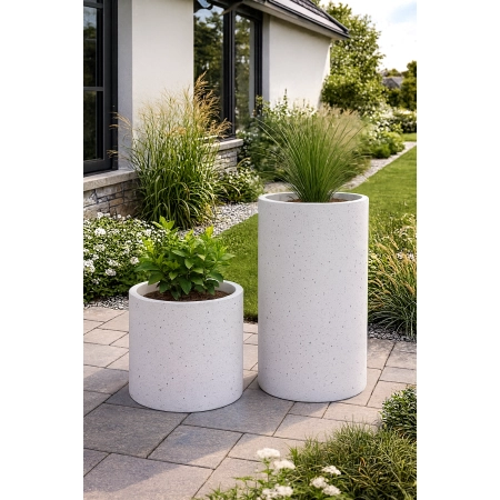 Doniczka betonowa cylindryczna OSLO L – 50x35 cm